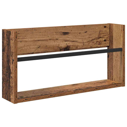 vidaXL Magazine Rack 2 pcs Old Wood 60 x 12 x 30 cm Engineered Wood