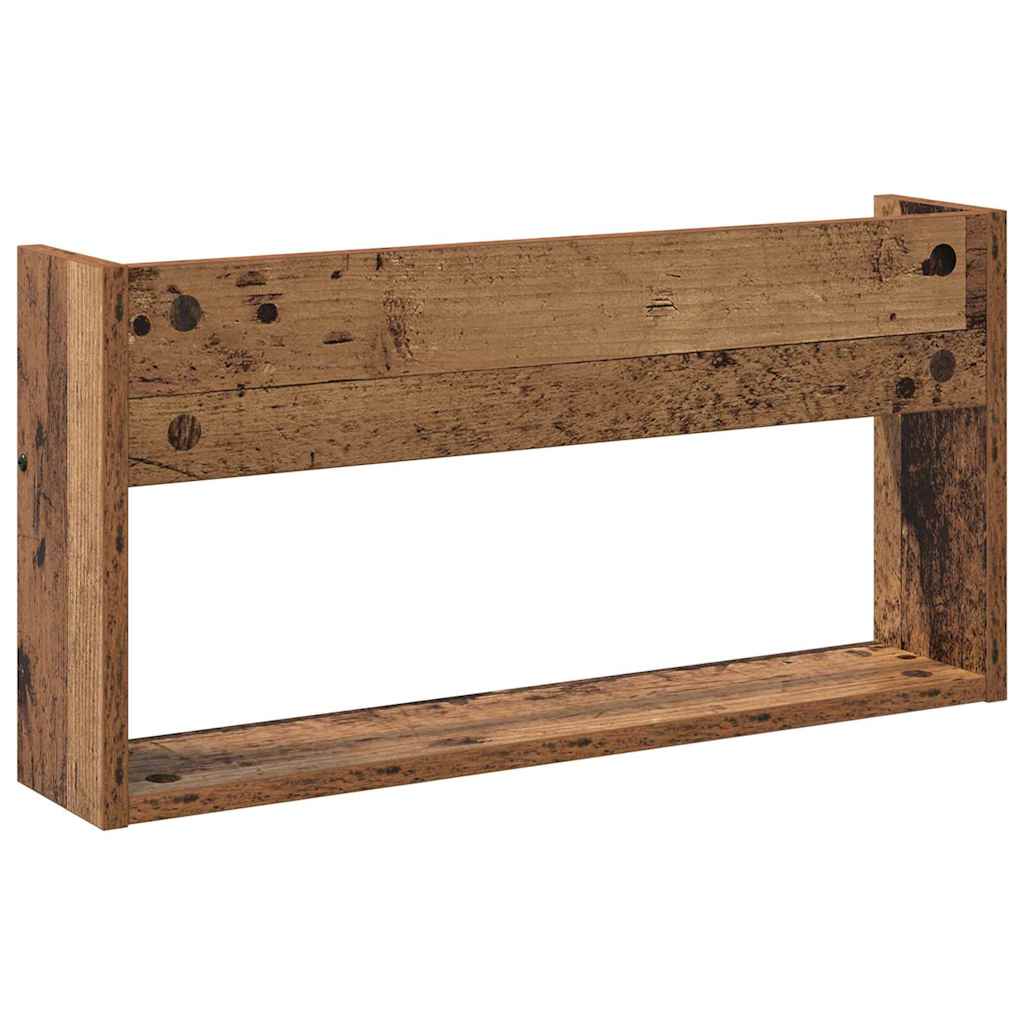 vidaXL Magazine Rack 2 pcs Old Wood 60 x 12 x 30 cm Engineered Wood