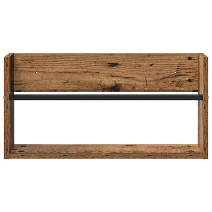 vidaXL Magazine Rack 2 pcs Old Wood 60 x 12 x 30 cm Engineered Wood