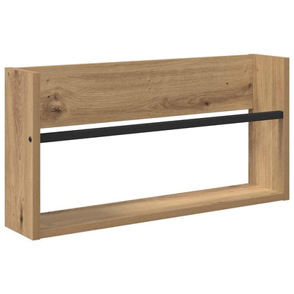 vidaXL Magazine Rack Artisan Oak 60 x 12 x 30 cm Engineered Wood