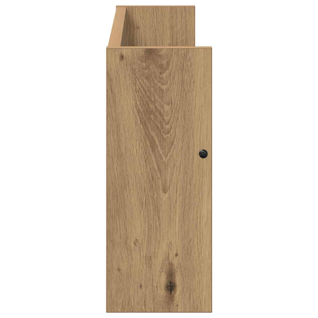 vidaXL Magazine Rack Artisan Oak 60 x 12 x 30 cm Engineered Wood