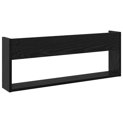 vidaXL Magazine Rack 2 pcs Black Oak 80 x 12 x 30 cm Engineered Wood