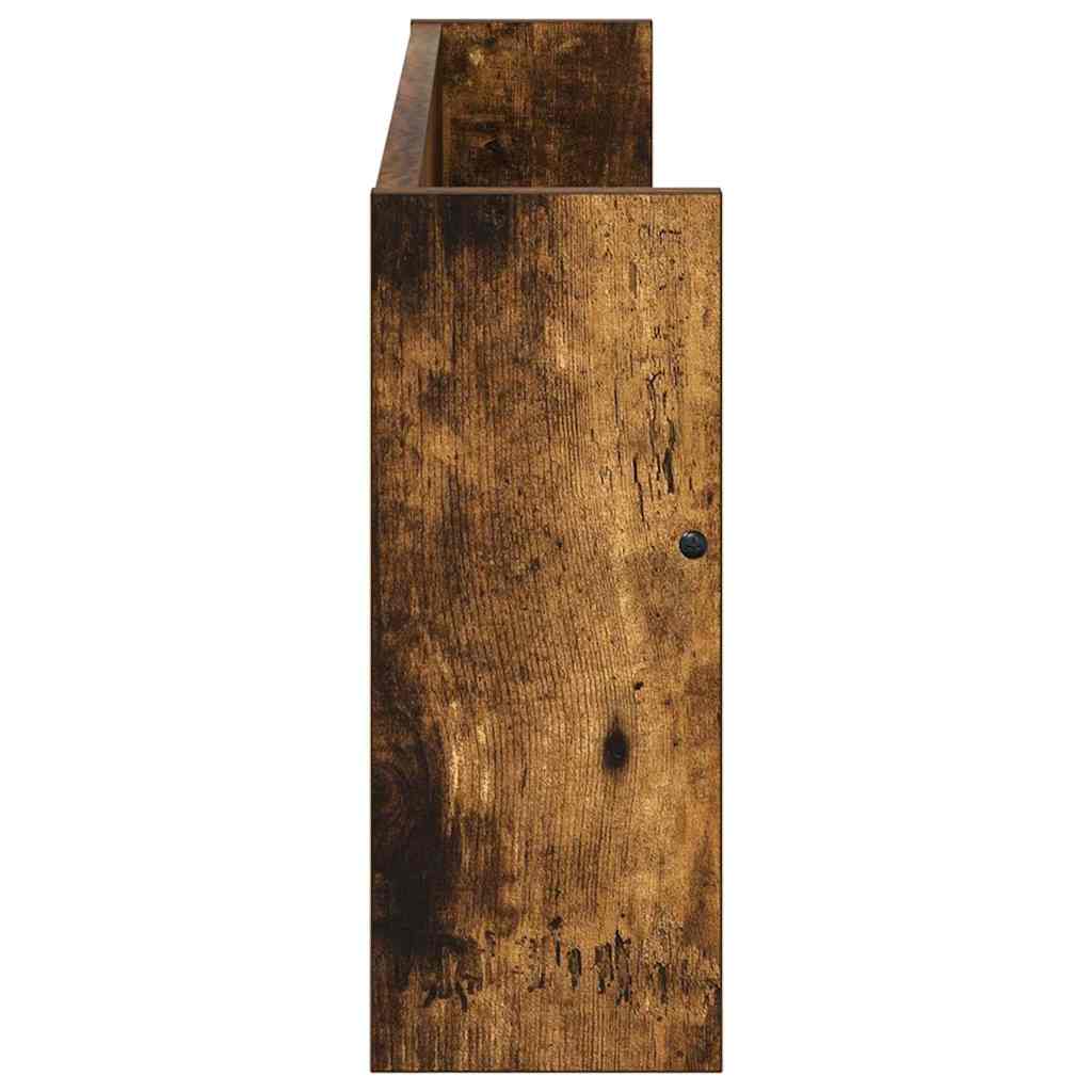vidaXL Magazine Rack 2 pcs Smoked Oak 80 x 12 x 30 cm Engineered Wood