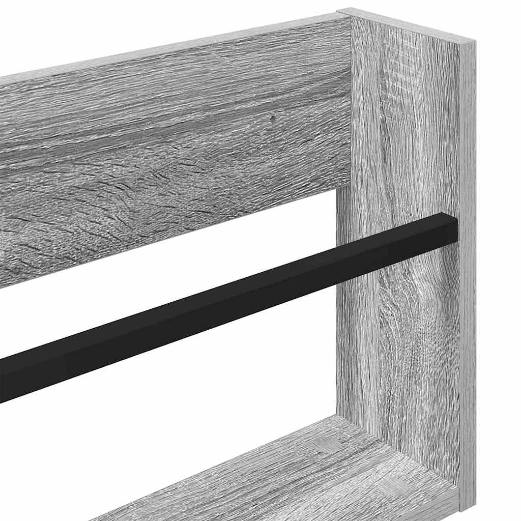 vidaXL Magazine Rack 2 pcs Grey Sonoma 80 x 12 x 30 cm Engineered Wood