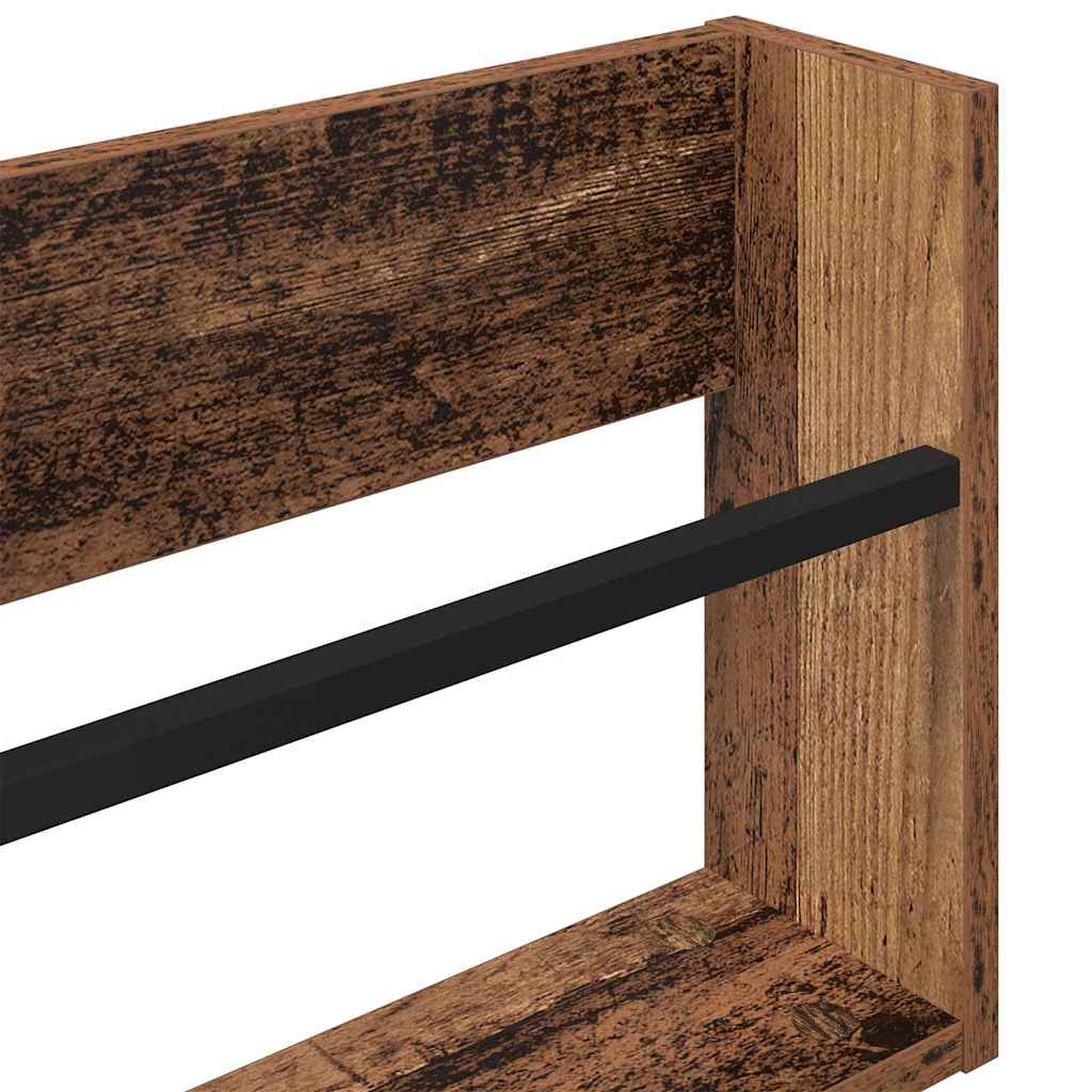 vidaXL Magazine Rack 2 pcs Old Wood 80 x 12 x 30 cm Engineered Wood