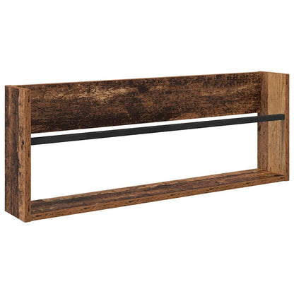 vidaXL Magazine Rack 2 pcs Old Wood 80 x 12 x 30 cm Engineered Wood