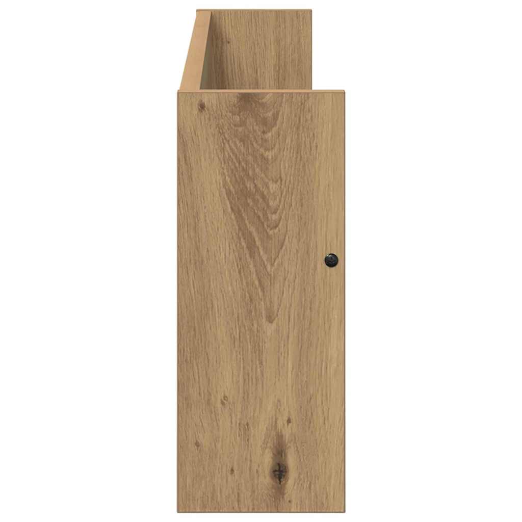 vidaXL Magazine Rack Artisan Oak 80 x 12 x 30 cm Engineered Wood