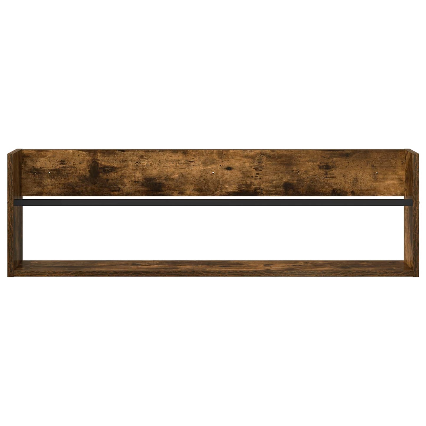 vidaXL Magazine Rack Smoked Oak 100 x 12 x 30 cm Engineered Wood