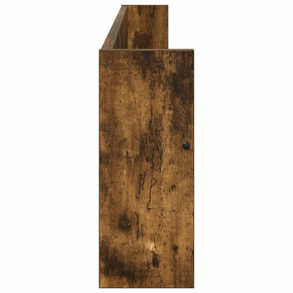 vidaXL Magazine Rack Smoked Oak 100 x 12 x 30 cm Engineered Wood