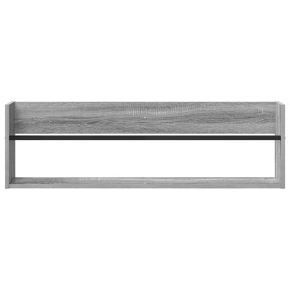 vidaXL Magazine Rack Grey Sonoma 100 x 12 x 30 cm Engineered Wood