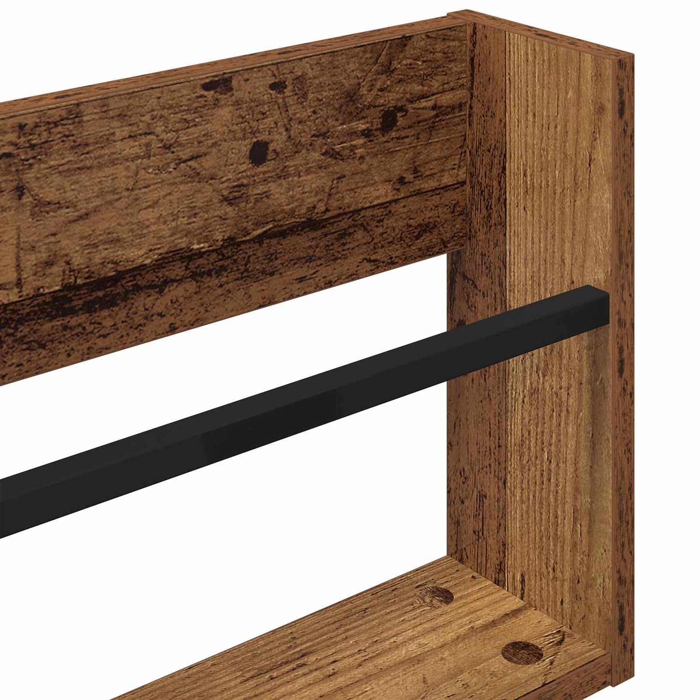vidaXL Magazine Rack Old Wood 100 x 12 x 30 cm Engineered Wood