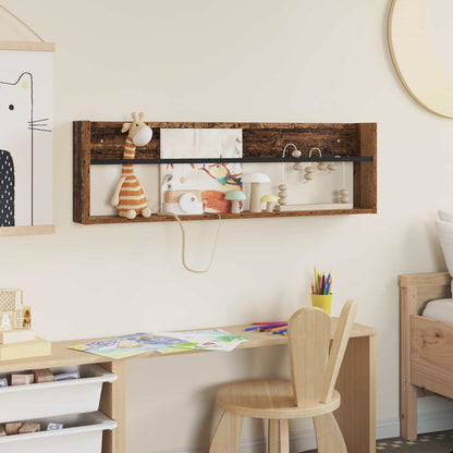 vidaXL Magazine Rack Old Wood 100 x 12 x 30 cm Engineered Wood