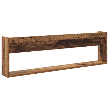 vidaXL Magazine Rack Old Wood 100 x 12 x 30 cm Engineered Wood