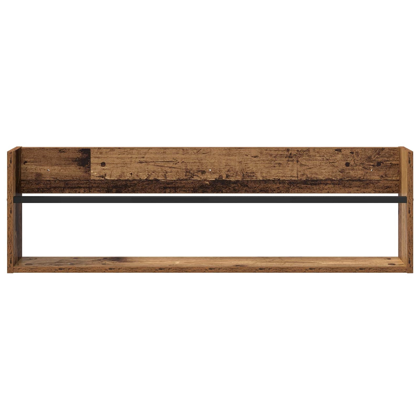 vidaXL Magazine Rack Old Wood 100 x 12 x 30 cm Engineered Wood