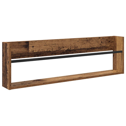 vidaXL Magazine Rack 2 pcs Old Wood 100 x 12 x 30 cm Engineered Wood