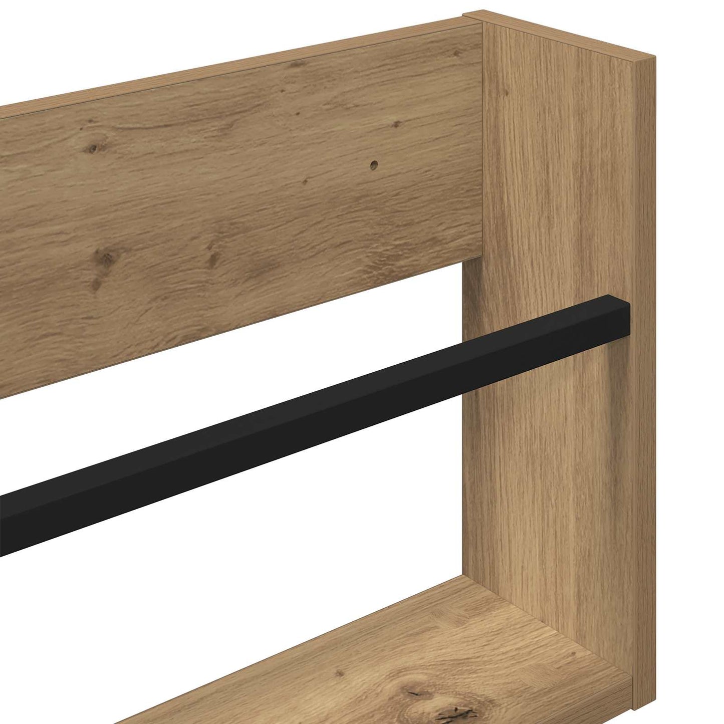 vidaXL Magazine Rack with Shelf 2 pcs Artisan Oak 100 x 12 x 30 cm