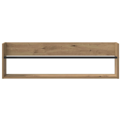 vidaXL Magazine Rack with Shelf 2 pcs Artisan Oak 100 x 12 x 30 cm