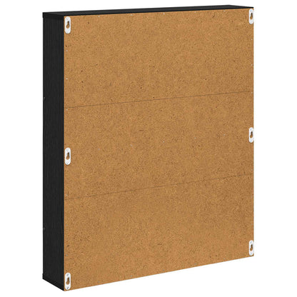 vidaXL Magazine Rack 2 pcs Black Oak 60 x 12 x 70 cm Engineered Wood