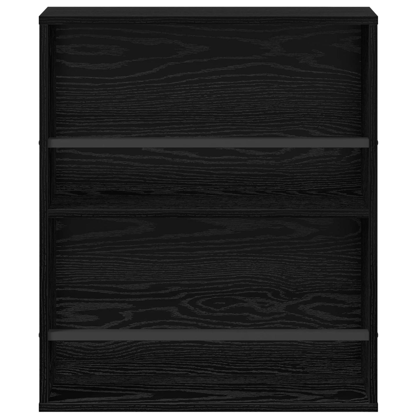 vidaXL Magazine Rack 2 pcs Black Oak 60 x 12 x 70 cm Engineered Wood
