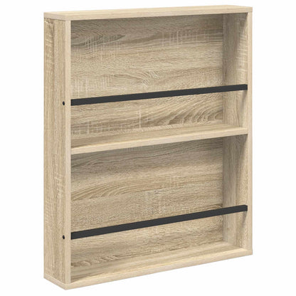 vidaXL Magazine Rack 2 pcs Sonoma Oak 60 x 12 x 70 cm Engineered Wood