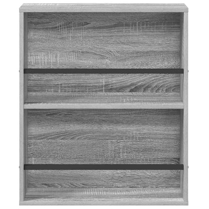 vidaXL Magazine Rack Grey Sonoma 60 x 12 x 70 cm Engineered Wood