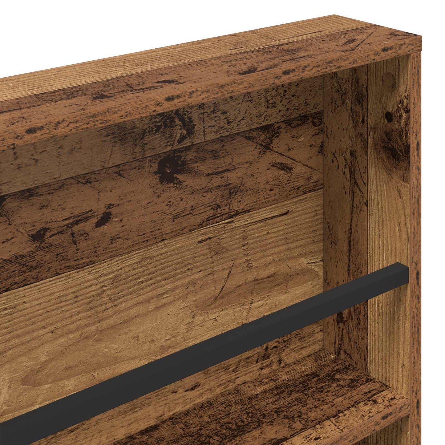 vidaXL Magazine Rack Old Wood 60 x 12 x 70 cm Engineered Wood