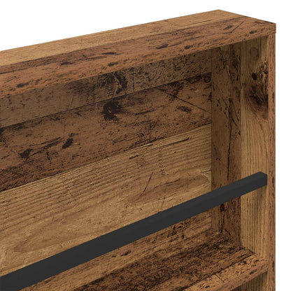 vidaXL Magazine Rack Old Wood 60 x 12 x 70 cm Engineered Wood