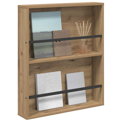 vidaXL Magazine Rack Artisan Oak 60 x 12 x 70 cm Engineered Wood