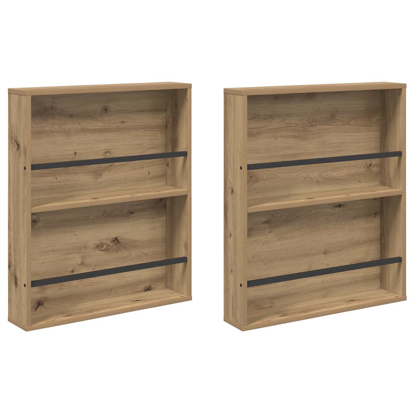 vidaXL Magazine Rack 2 pcs Artisan Oak 60 x 12 x 70 cm Engineered Wood
