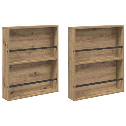 vidaXL Magazine Rack 2 pcs Artisan Oak 60 x 12 x 70 cm Engineered Wood