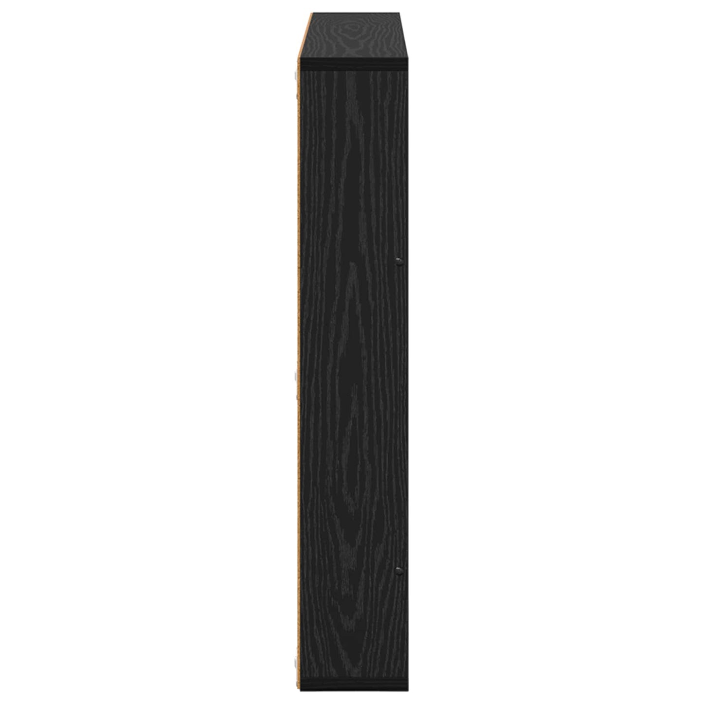 vidaXL Magazine Rack Black Oak 80 x 12 x 70 cm Engineered Wood