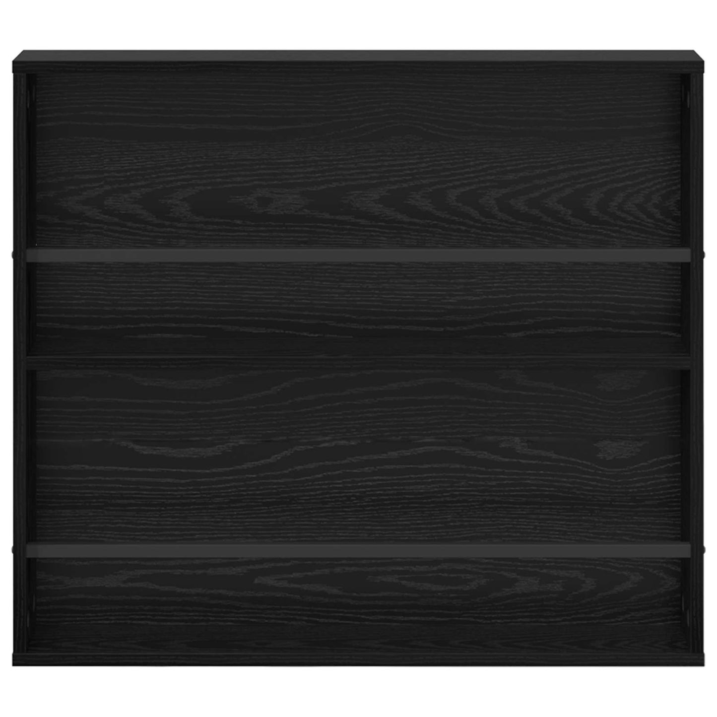 vidaXL Magazine Rack 2 pcs Black Oak 80 x 12 x 70 cm Engineered Wood