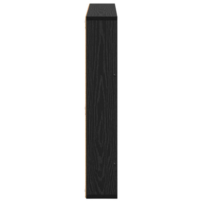 vidaXL Magazine Rack 2 pcs Black Oak 80 x 12 x 70 cm Engineered Wood
