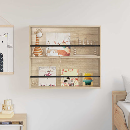 vidaXL Magazine Rack Sonoma Oak 80 x 12 x 70 cm Engineered Wood