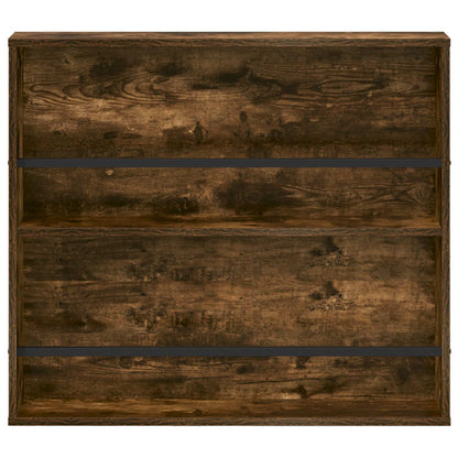 vidaXL Magazine Rack Smoked Oak 80 x 12 x 70 cm Engineered Wood