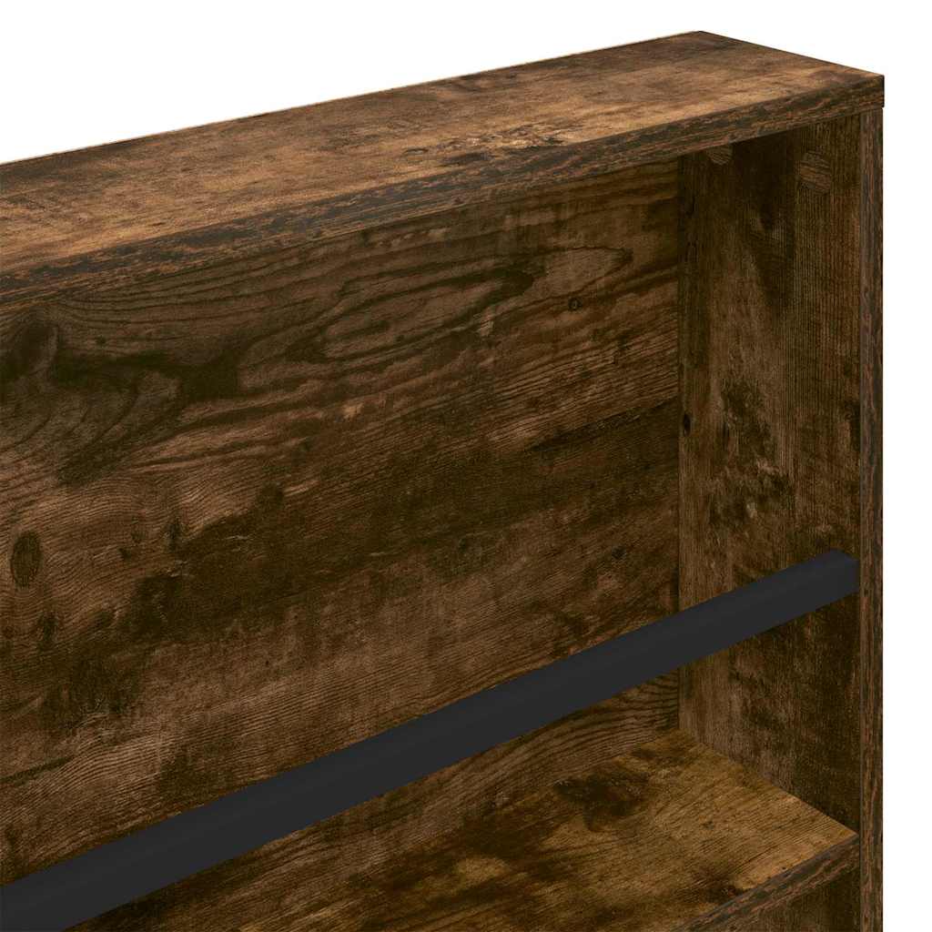 vidaXL Magazine Rack 2 pcs Smoked Oak 80 x 12 x 70 cm Engineered Wood