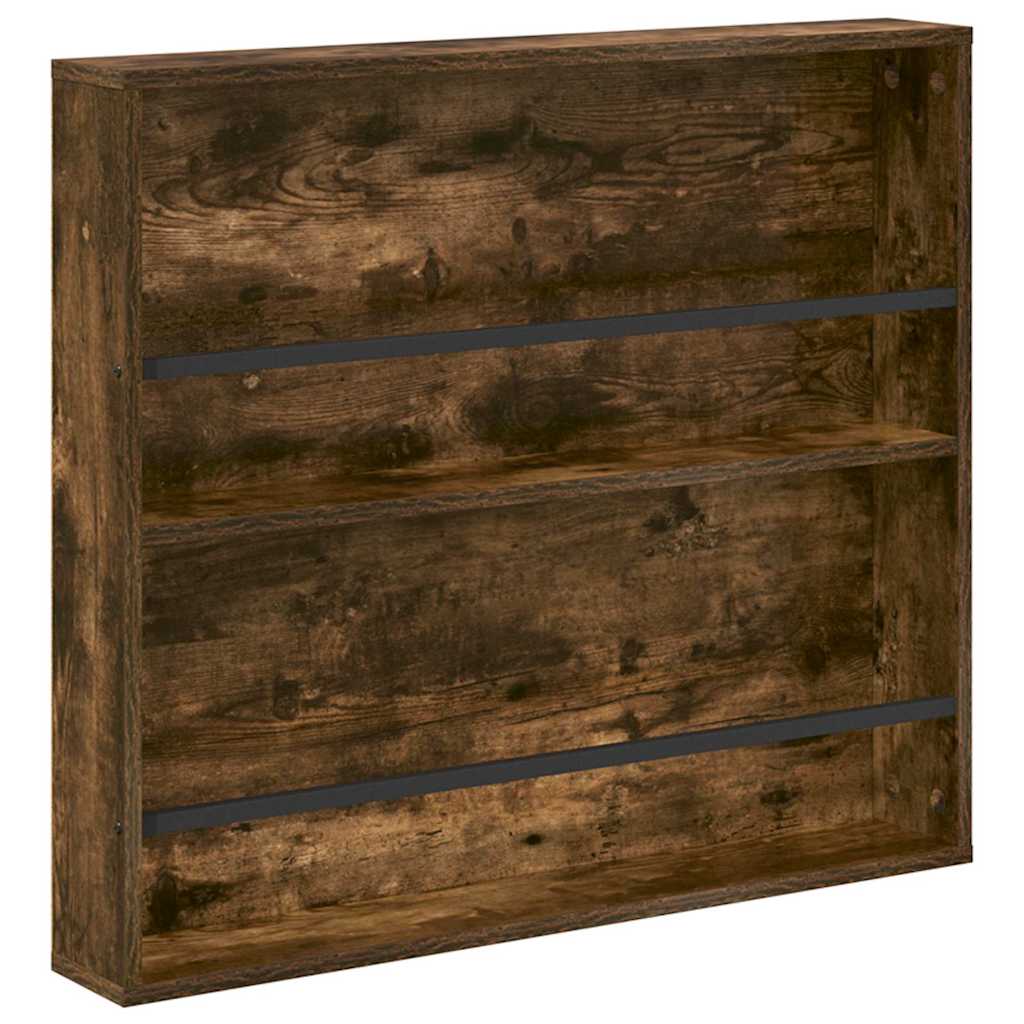 vidaXL Magazine Rack 2 pcs Smoked Oak 80 x 12 x 70 cm Engineered Wood