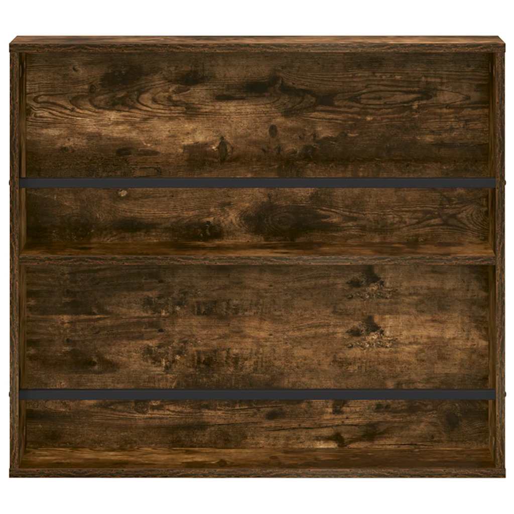 vidaXL Magazine Rack 2 pcs Smoked Oak 80 x 12 x 70 cm Engineered Wood