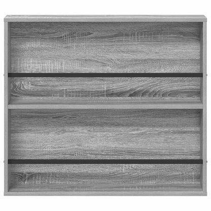 vidaXL Magazine Rack Grey Sonoma 80 x 12 x 70 cm Engineered Wood