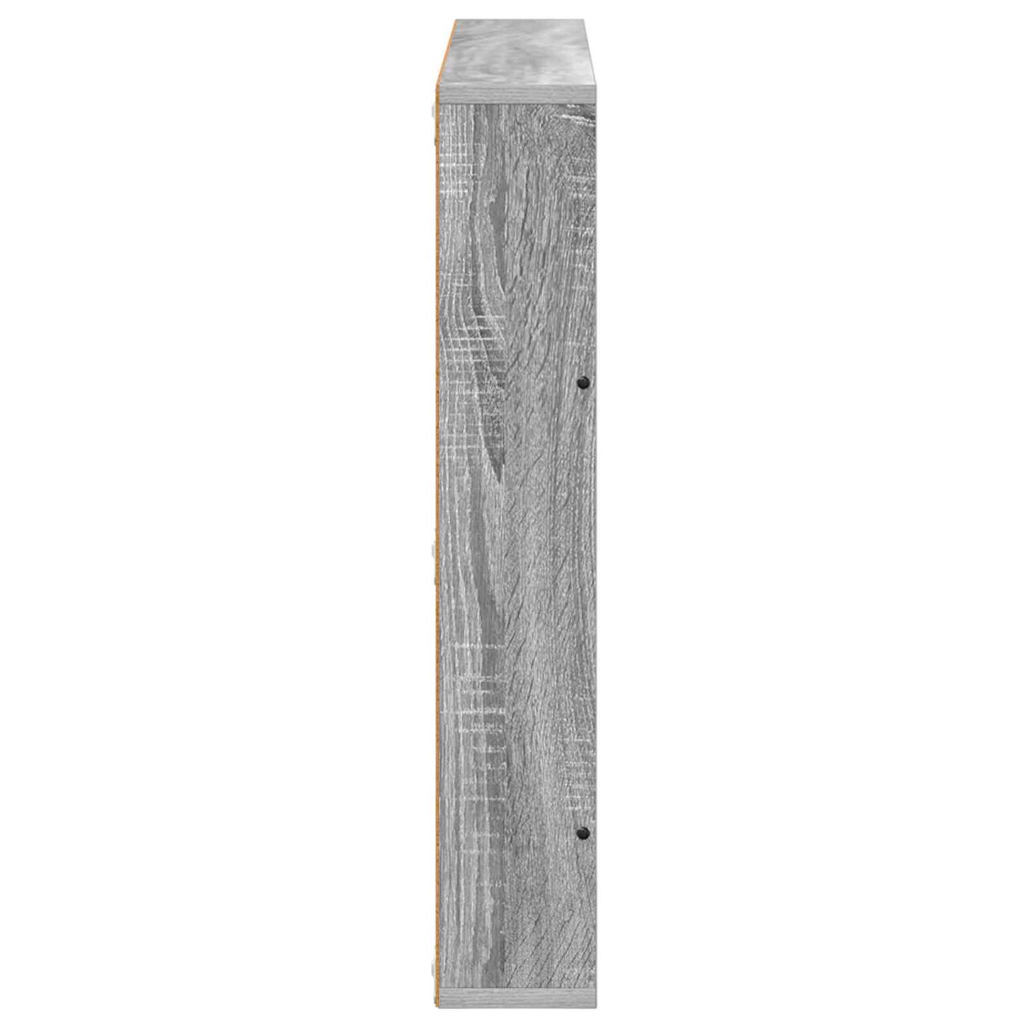 vidaXL Magazine Rack Grey Sonoma 80 x 12 x 70 cm Engineered Wood