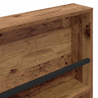 vidaXL Magazine Rack Old Wood 80 x 12 x 70 cm Engineered Wood