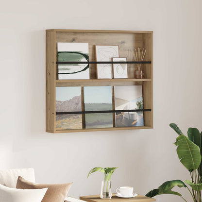 vidaXL Magazine Rack Artisan Oak 80 x 12 x 70 cm Engineered Wood