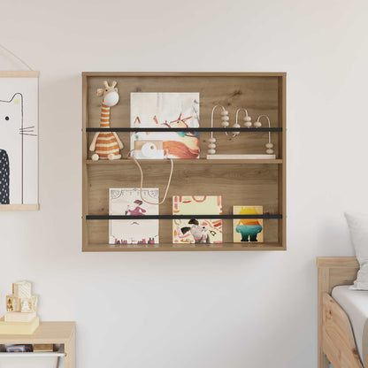 vidaXL Magazine Rack Artisan Oak 80 x 12 x 70 cm Engineered Wood