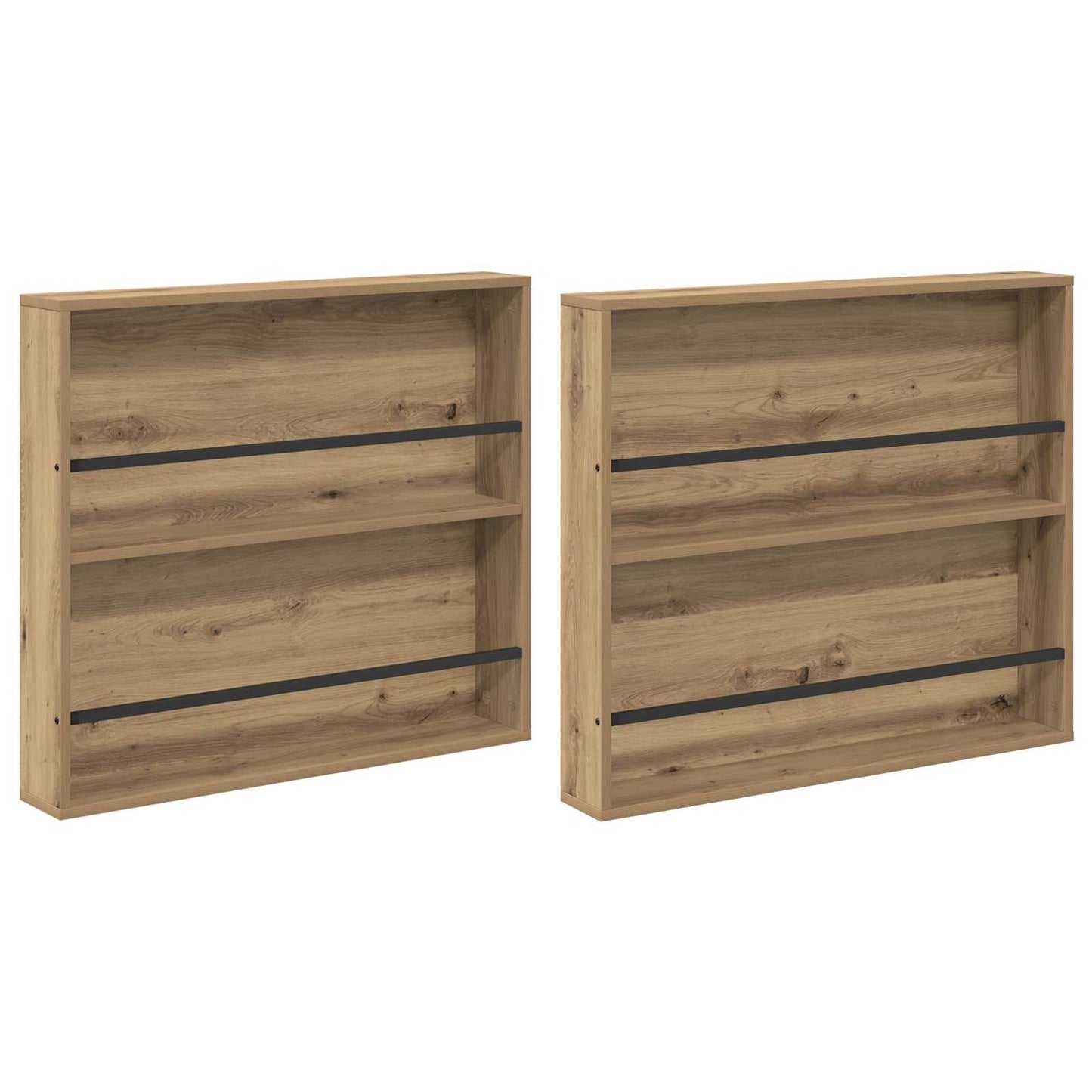 vidaXL Magazine Rack 2 pcs Artisan Oak 80 x 12 x 70 cm Engineered Wood