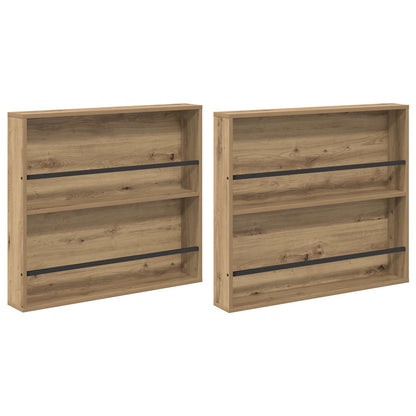 vidaXL Magazine Rack 2 pcs Artisan Oak 80 x 12 x 70 cm Engineered Wood