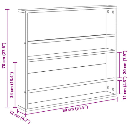 vidaXL Magazine Rack 2 pcs Artisan Oak 80 x 12 x 70 cm Engineered Wood