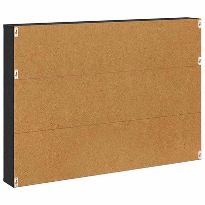 vidaXL Magazine Rack Black Oak 100 x 12 x 70 cm Engineered Wood