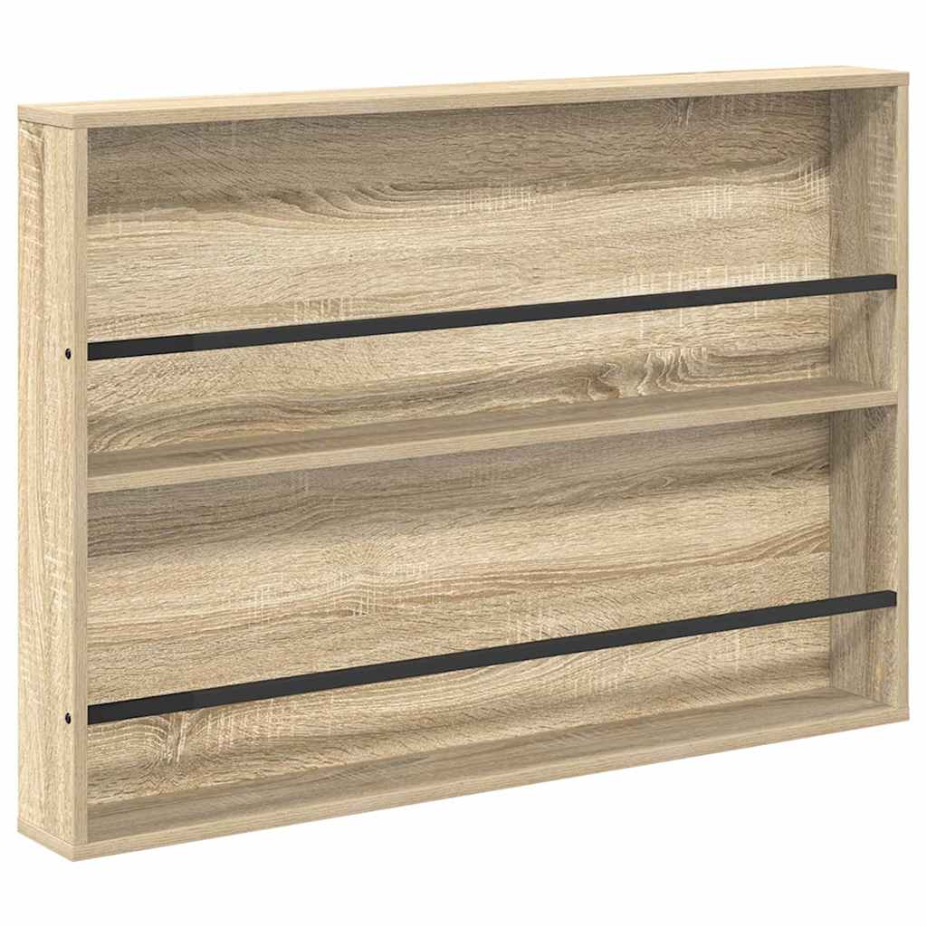 vidaXL Magazine Rack 2 pcs Sonoma Oak 100 x 12 x 70 cm Engineered Wood