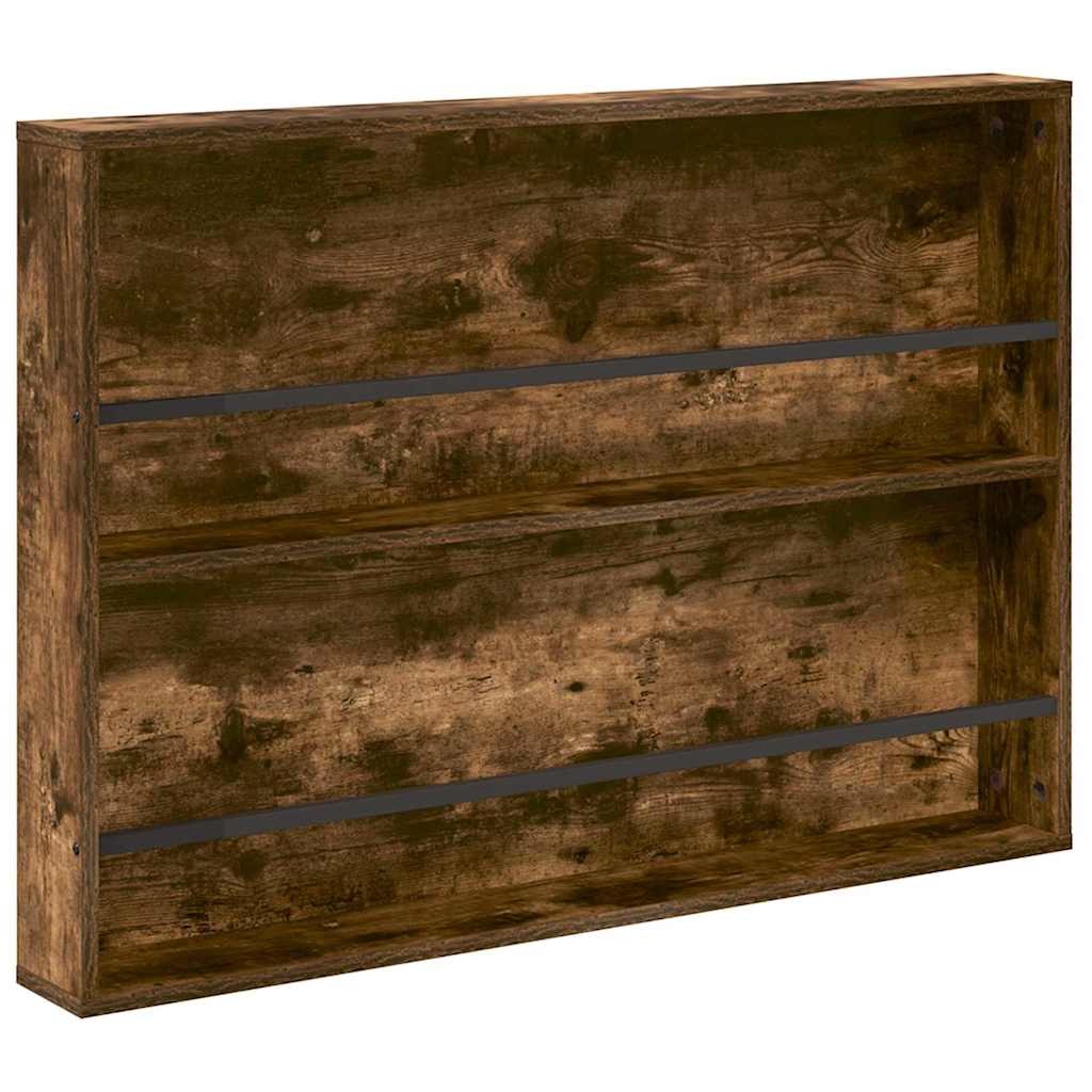 vidaXL Magazine Rack Smoked Oak 100 x 12 x 70 cm Engineered Wood