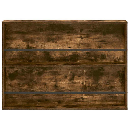 vidaXL Magazine Rack Smoked Oak 100 x 12 x 70 cm Engineered Wood